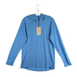 PrAna Shirt Mens Small Clear Sky Repeater Hoodie Lightweight NWT $99‎